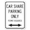 Signmission Car Share Parking Only Permit Required with Bidirectional Arrow Parking, A-1824-24288 A-1824-24288 - alternate 1
